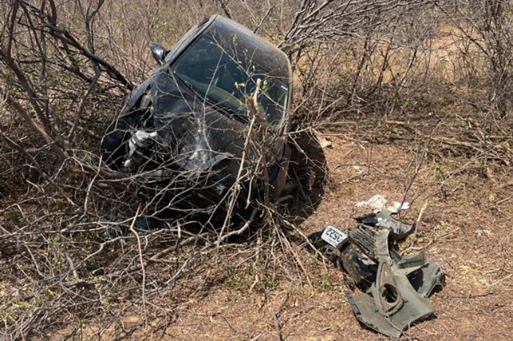 Carro envolvido no acidente. Foto: Portal Vilson Nunes