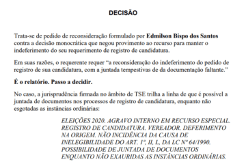 Decisão do TRE