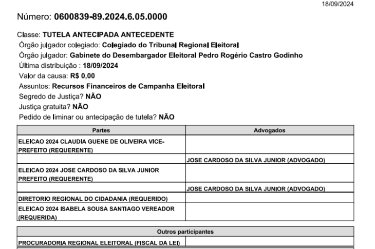 Pedido de afastamento