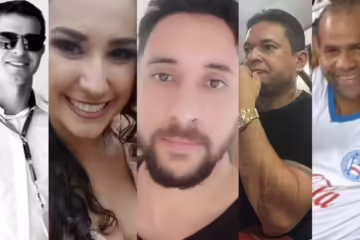 Jefferson, Sylvia, Erisson, Dulcival e Joseilton morreram no acidente de avião — Foto: Reprodução g1