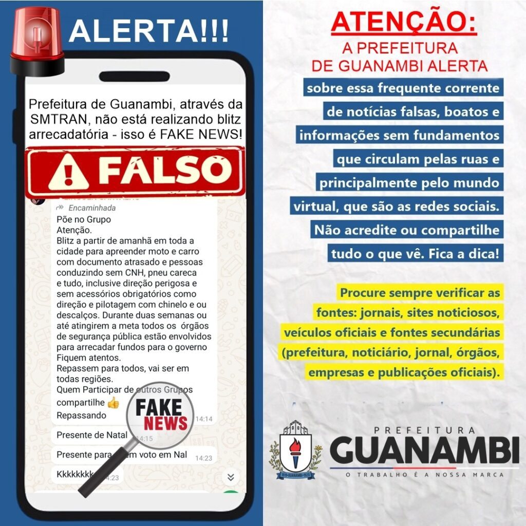 Prefeitura desmente informação.