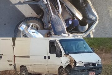 Veículos envolvidos no acidente. Foto: reprodução