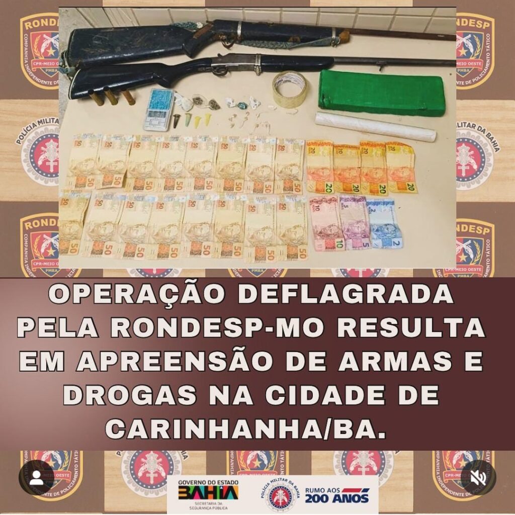 Material apreendido pela Rondesp. Foto: Rondesp MO