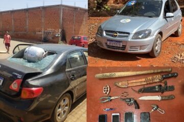 Carros apreendidos em Caetité. Foto: Polícia Militar