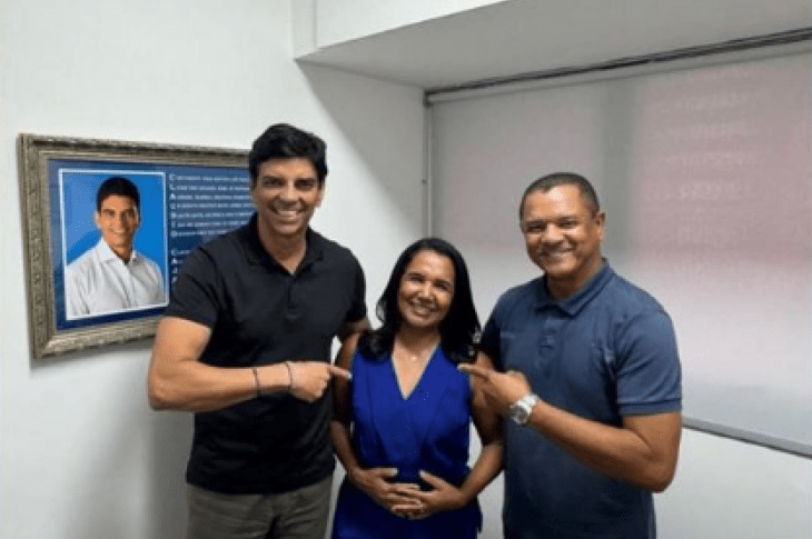 Claudio Cajado, Valdinha e Bia. Foto: ASCOM