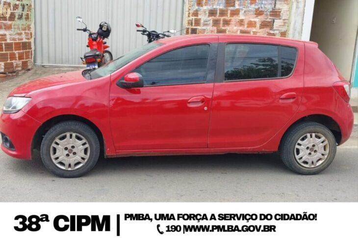 Carro apreendido em Malhada. Foto: Polícia Militar