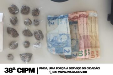 Material apreendido em Carinhanha. Foto: Polícia Militar