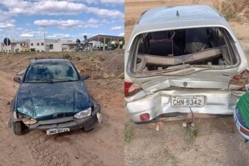 Carros envolvidos no acidente. Foto: SMTRan