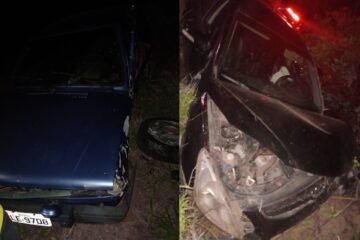 Carros envolvidos no acidente na BA-938, em Guanambi. Foto: SMTran