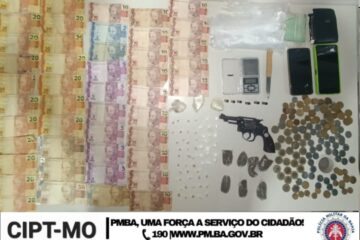 Material apreendido com o suspeito. Foto: Polícia Civil