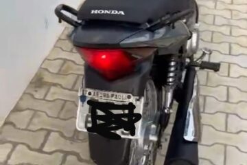 Moto roubada recuperada. Foto: Polícia Militar