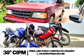 Veículos apreendidos. Foto: Polícia Militar