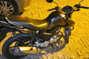 Moto apreendida em Guanambi. Foto: Polícia Militar