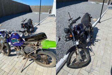 Motos envolvidas no acidente. Foto: Portal Vilson Nunes