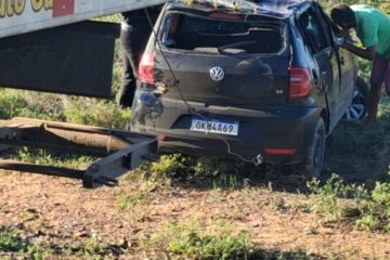 Carro envolvido no acidente. Foto: SMTRAN