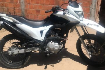 Moto recuperada. Foto: Polícia Civil