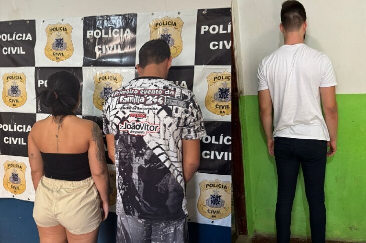 Presos na operação em Riacho. Foto: Polícia Civil