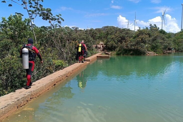 Barragem que o corpo foi encontrado. Foto: Polícia Militar