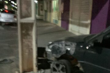 Acidente na AV Santos Dumont. Foto: DFT