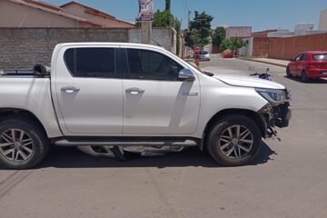 Carro envolvido no acidente. Foto: DFT