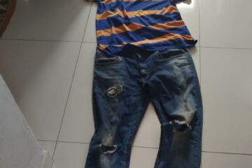 Roupa deixada na casa. Foto: Populares