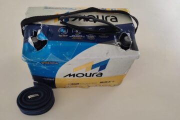 Bateria furtada no comércio. Foto: Polícia Militar