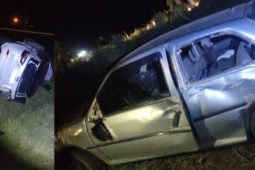 Carros envolvidos no acidente. Foto: DFT