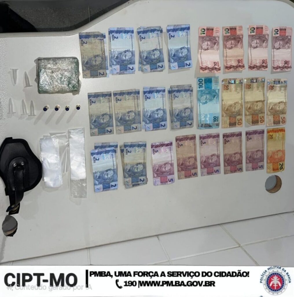 Material apreendido em Carinhanha. Foto: Rondesp