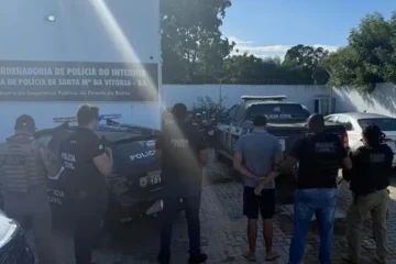 Suspeito preso. Foto: Divulgação/Polícia Civil
