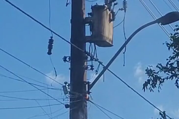 Transformador pega fogo em Guanambi
