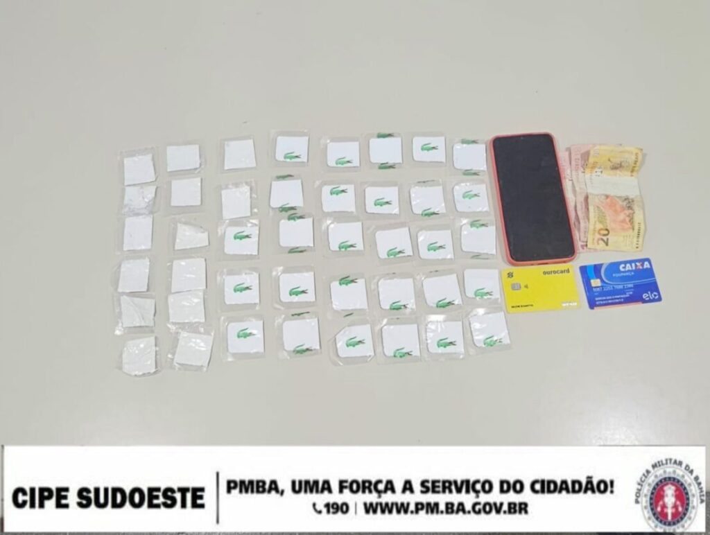 Material apreendido pela Cipe-Sudoeste. Foto: Cipe-Sudoeste