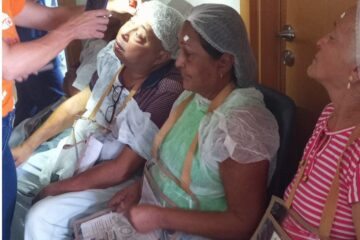 Pacientes passando pela triagem. Foto: ASCOM-Prefeitura de Malhada