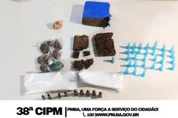 Material apreendido em Carinhanha. Foto: Polícia Militar