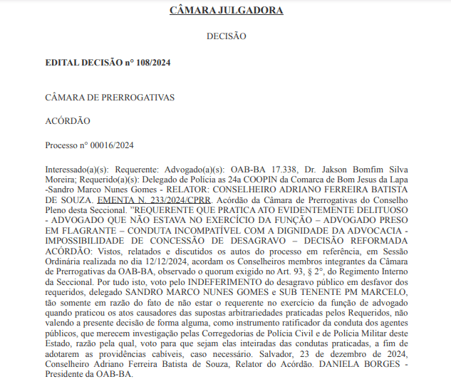 Decisão da OAB
