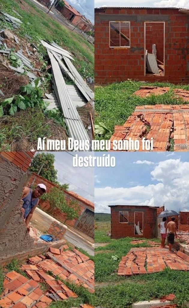 Casas atingidas. Foto: reprodução