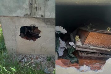 Túmulo violado em Palmas de Monte Alto. Foto: Portal Vilson Nunes