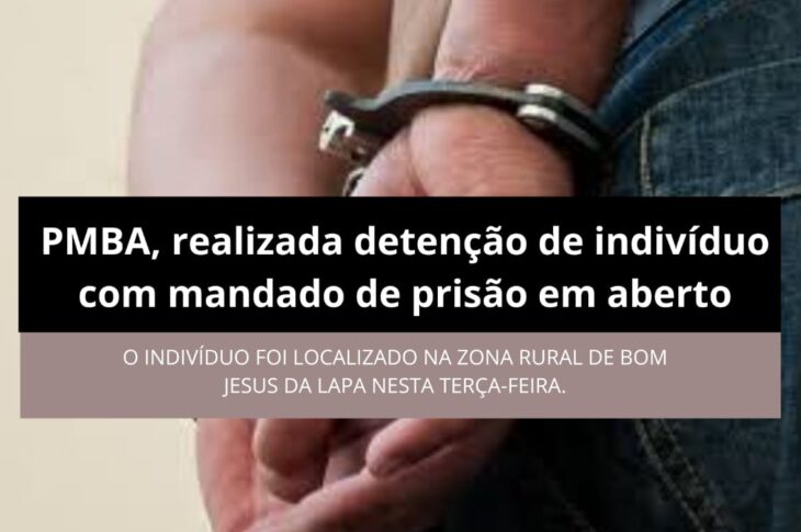 Foragido preso. Foto: Polícia Militar