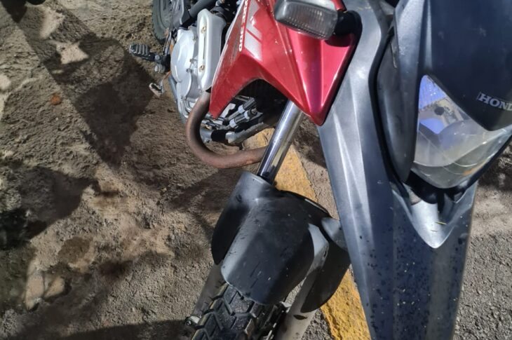 Moto recuperada em Caetité. Foto: Polícia Militar