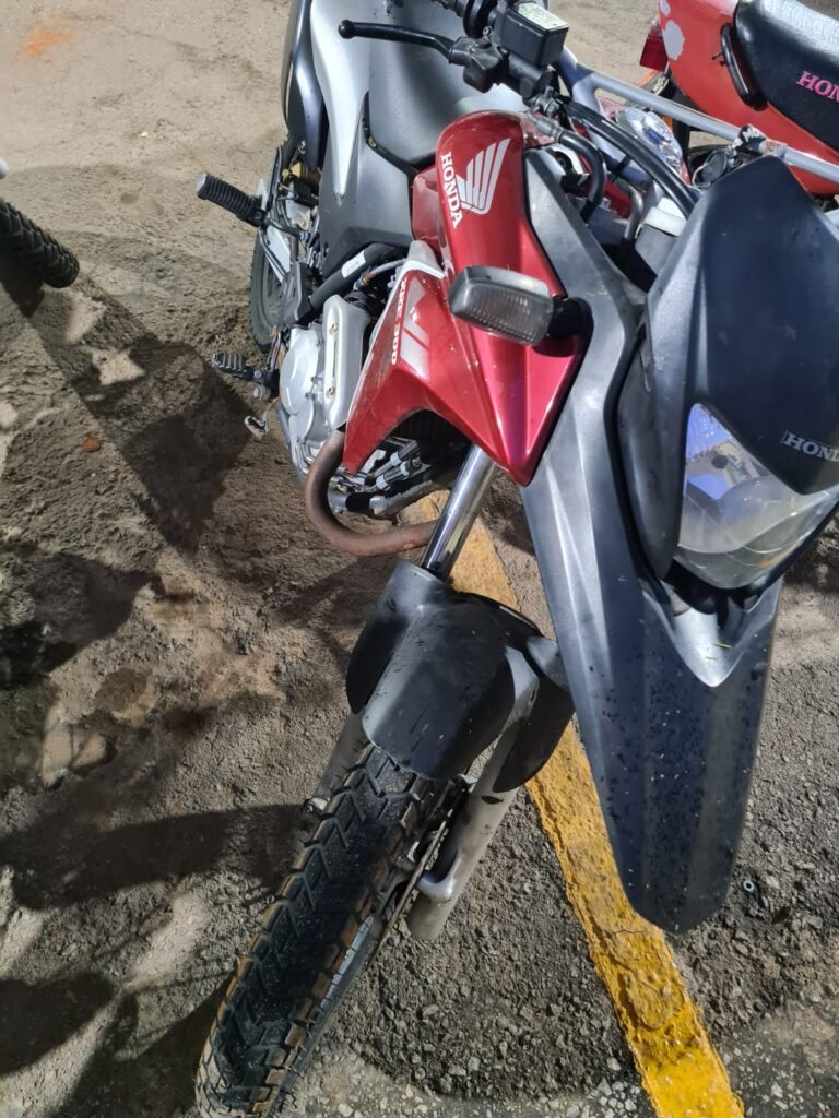Moto recuperada em Caetité. Foto: Polícia Militar