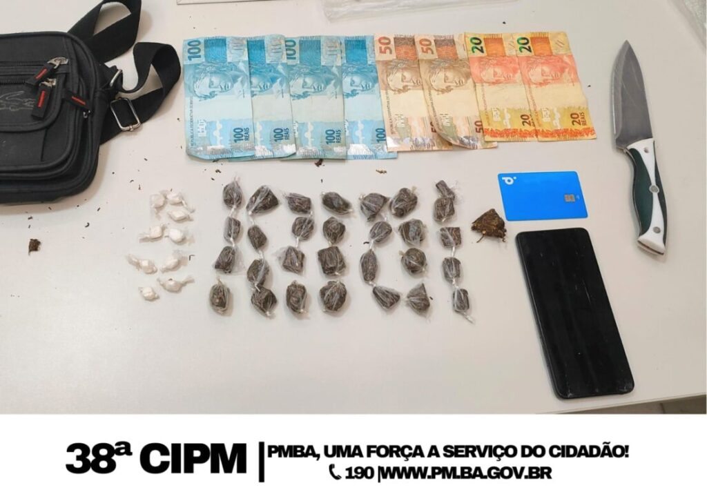 Material apreendido. Foto: Polícia Militar