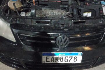 Carro apreendido. Foto: Polícia Militar