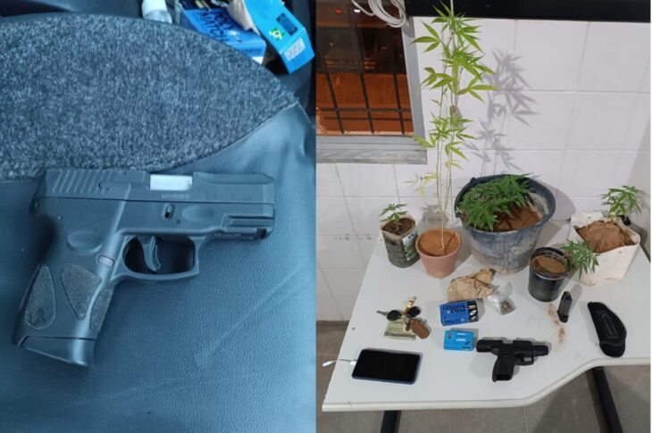 Material apreendido em Palmas de Monte Alto. Foto: Polícia Militar