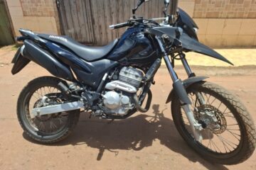 Moto apreendida em Caetité. Foto: Polícia Militar