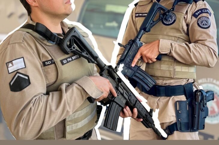 Fuzis entregue para a 94ª CIPM. Foto: Polícia Militar