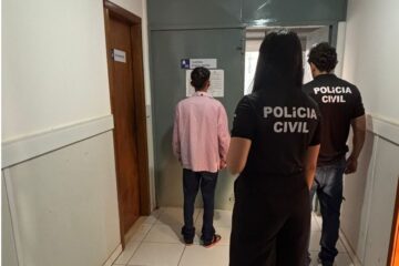 Bruno sendo preso. Foto: Polícia Civil