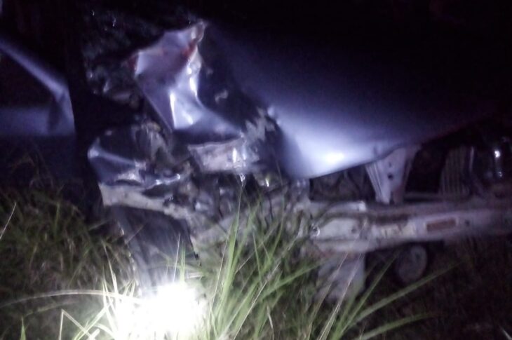 carro envolvido no acidente. Foto: divulgação