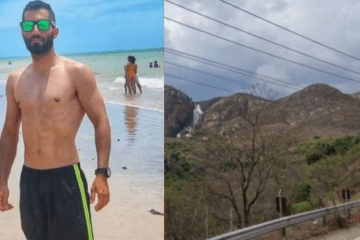 Jeremias morreu na cachoeira. Foto: rede social