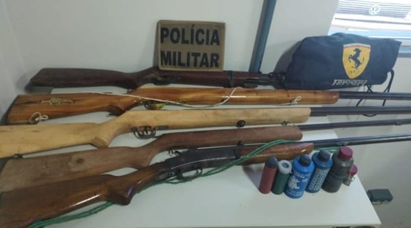 Material apreendido em Palmas de Monte Alto. Foto: Polícia Militar