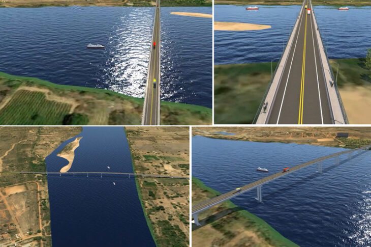 Projeção ilustrativa da ponte (DER-MG / Divulgação)