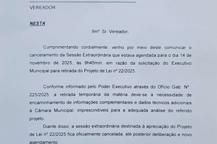 Empréstimo de R$ 28 milhões é retirado de pauta e votação é adiada em Carinhanha
